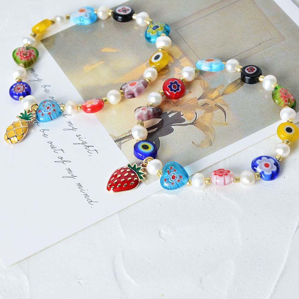 Vòng Tay May Mắn Xâu Hạt Nhiều Màu Hoa Phong Cách VANES1