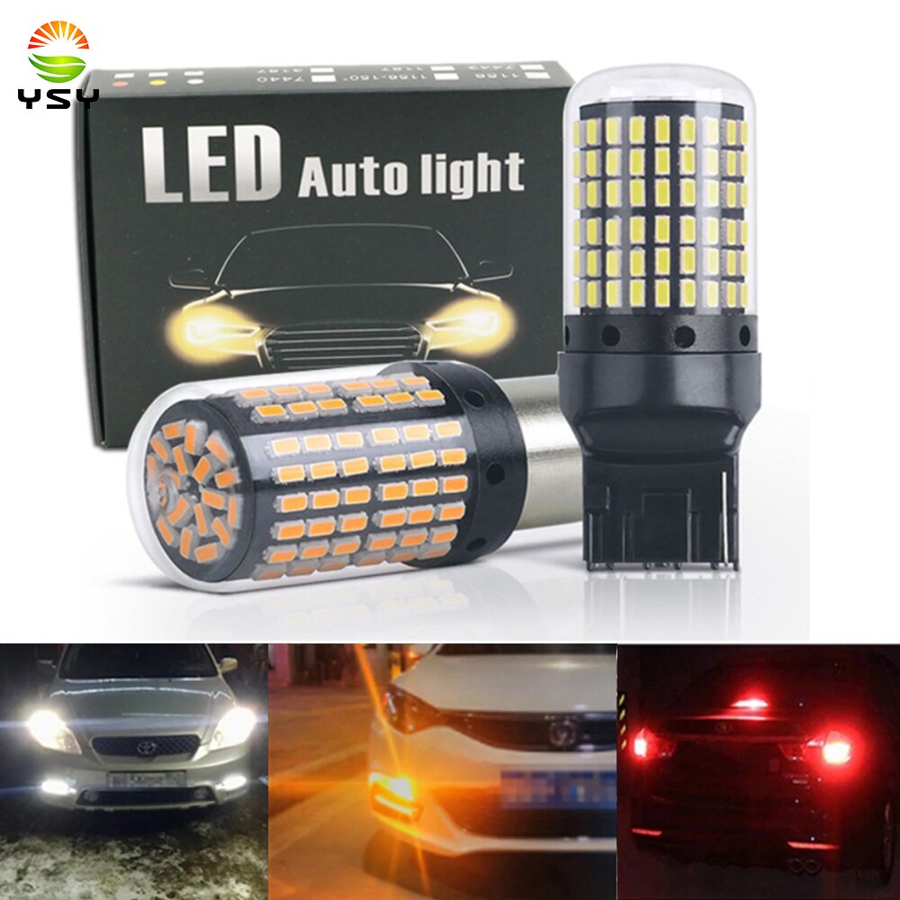 Bóng Đèn Led Chân T20 7440 Siêu Sáng Với 144SMD 3014 - Lắp Đèn Xi Nhan Xe Ô Tô