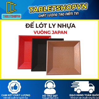 🍵 Bộ 10 Đế lót ly nhựa cứng Rico Vuông Japan