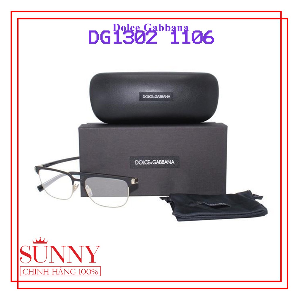 Gọng kính chính hãng Dolce &amp; Gabbana DG1302 màu sắc thời trang, thiết kế dễ đeo bảo vệ mắt