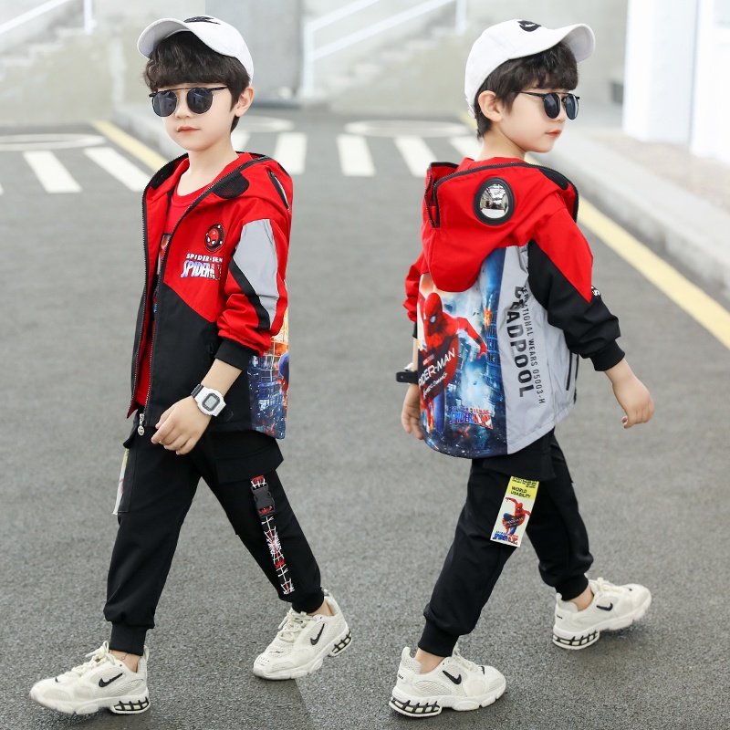 Set đồ thể thao thời trang xuân thu cho bé trai 2021