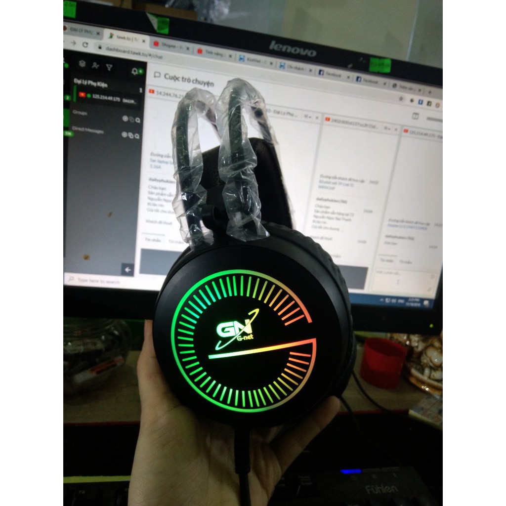 [Mã ELFLASH5 giảm 20K đơn 50K] Tai nghe gaming G-NET H88 LED RGB (Kết nối 2 Jack 3.5mm x Jack USB LED) | WebRaoVat - webraovat.net.vn