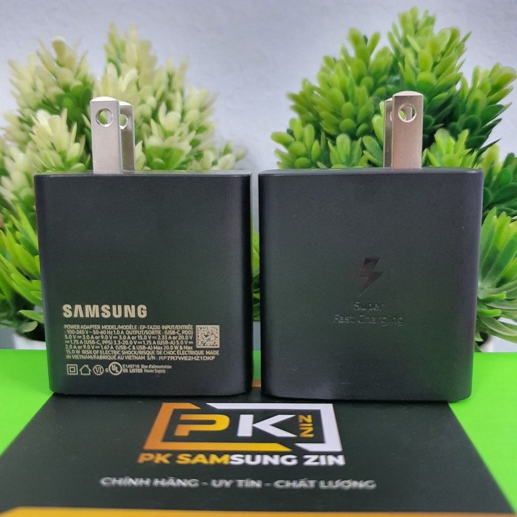 Củ Sạc Siêu Nhanh 2 Cổng  Samsung EP- TA220 Chính Hãng, Sạc Cùng Lúc 2 Thiết Bị, Nobox, Mới 100%