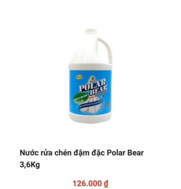 Dầu Rửa Bát POLAR BEAR,Nước Rửa Chén,Dầu Rửa Chén(750ml_3,6 lít)