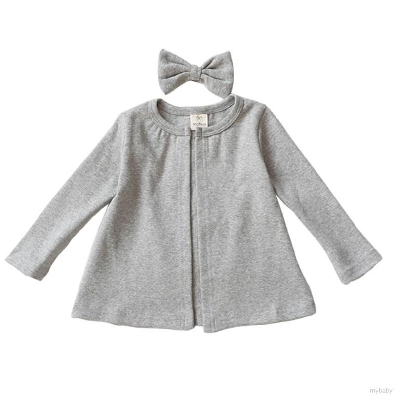 Áo khoác cardigan cổ tròn đáng yêu cho bé gái