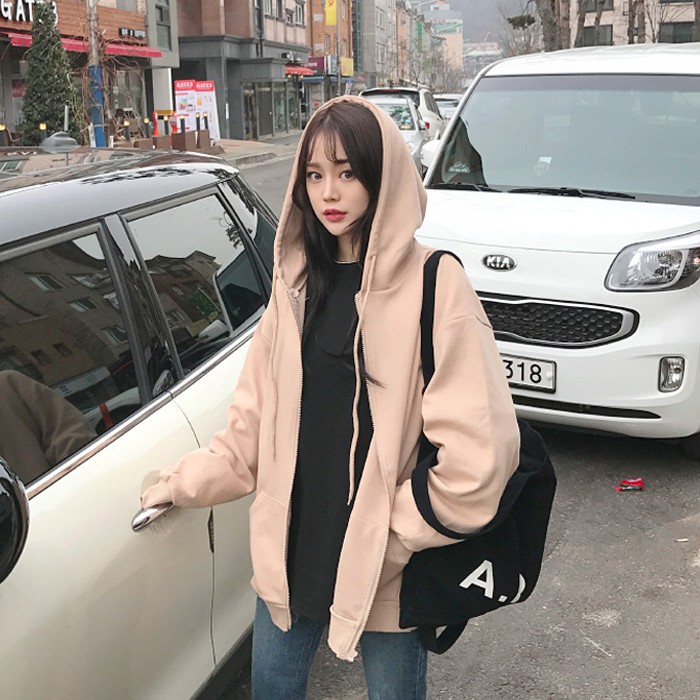 | SẴN TÍM, HỒNG |  Áo khoác nỉ ulzzang ( ảnh thật ở cuối)