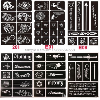 Khuôn xăm [ Mẫu mới về ] W25