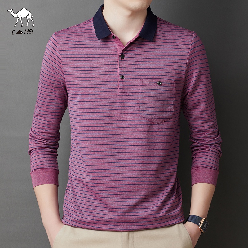 Áo polo tay dài có cổ thời trang công sở cho nam