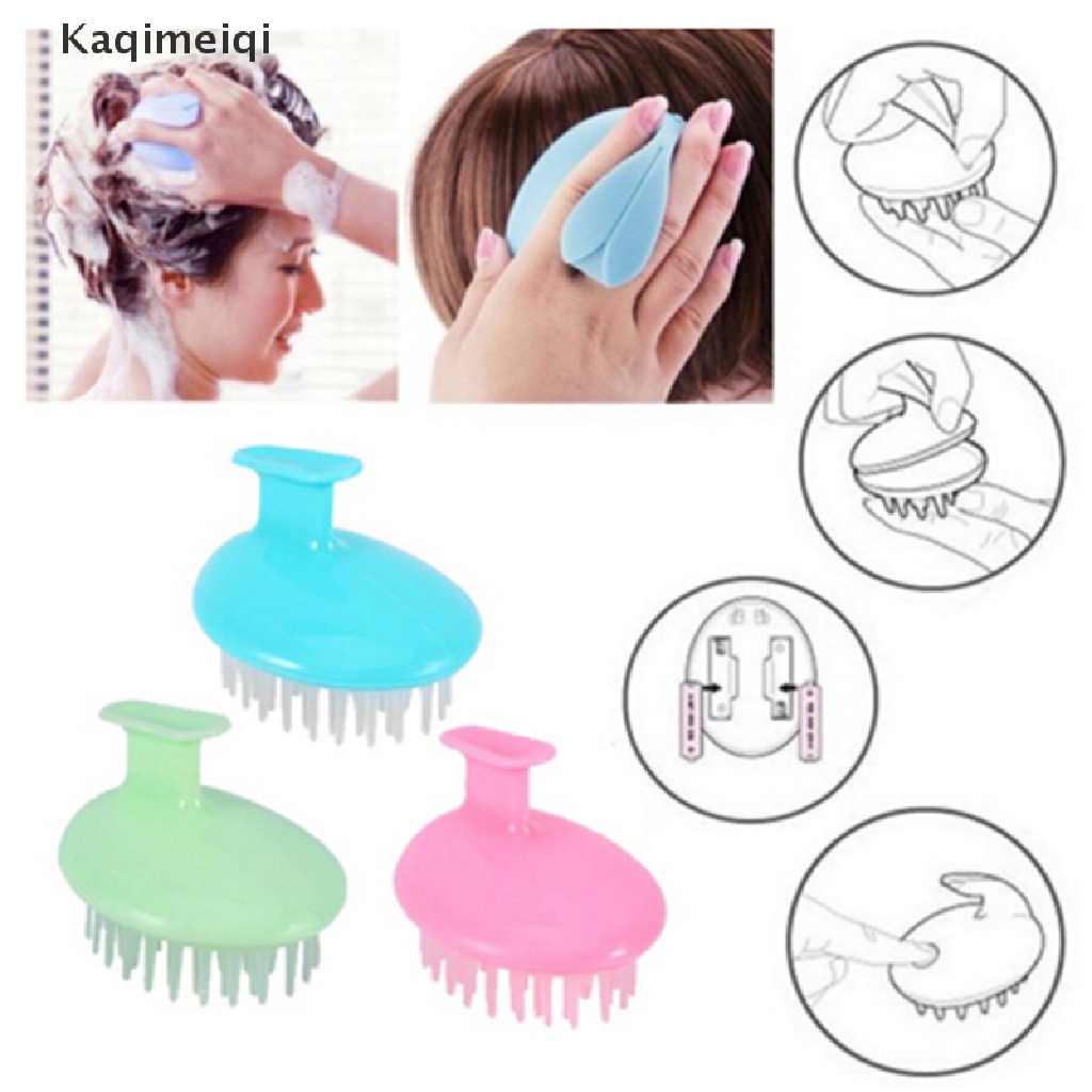Bàn chải gội đầu silicone chăm sóc da đầu