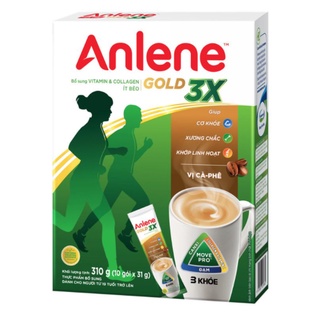 Combo 3 Hộp Sữa Bột Anlene Cà phê hộp 310g