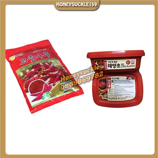 COMBO ỚT BỘT HÀN QUỐC 500GR + 1 HỘP TƯƠNG ỚT GOCHUJANG HÀN QUỐC 200GR