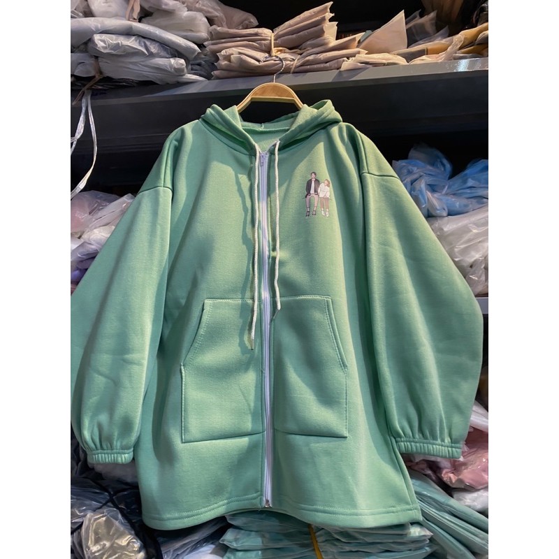 (FREESHIP 50K) Hoodie nỉ đôi bạn thân (ảnh thật treo) kéo khóa