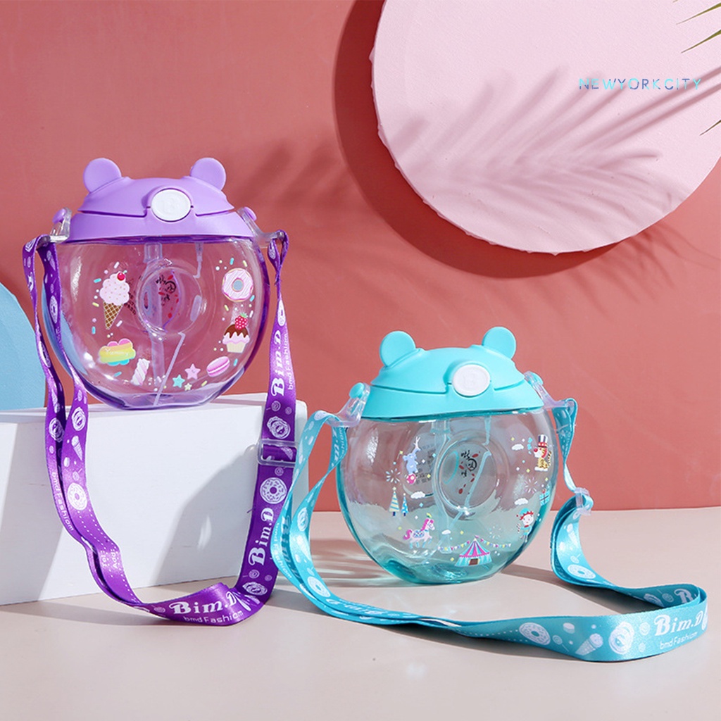 Bình Nước Bằng Silicone Nhựa Không BPA Chống Tràn Dành Cho Trẻ Em