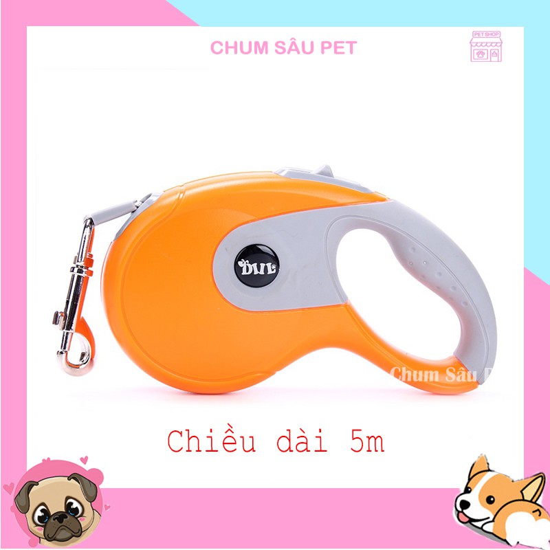 Dây dắt tự động cho chó mèo chiều dài 5m thoải mái di chuyển