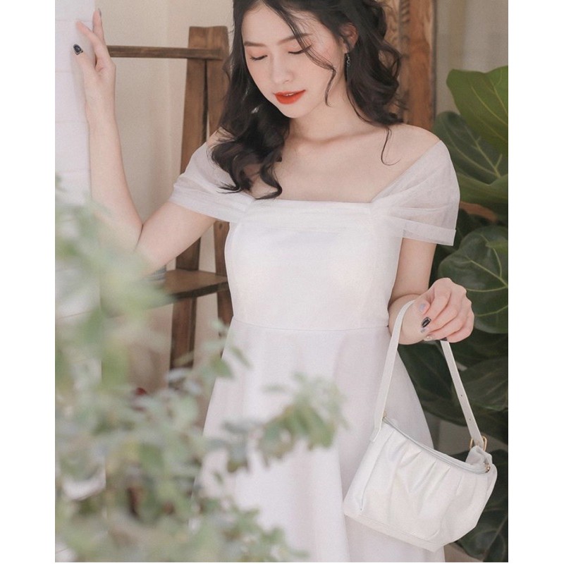 [Mã FAGREEN245 giảm 10% tối đa 30K đơn 99K] VÁY ĐI TIỆC/PROM - MAISIE DRESS - VÁY NGỰC VUÔNG TAY XỐP | BigBuy360 - bigbuy360.vn