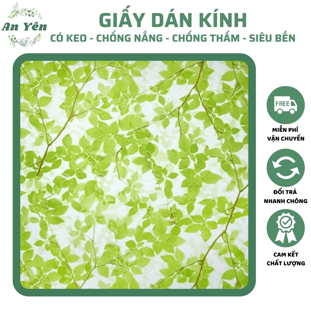 GIẤY DÁN KÍNH LÁ XANH KHỔ 90