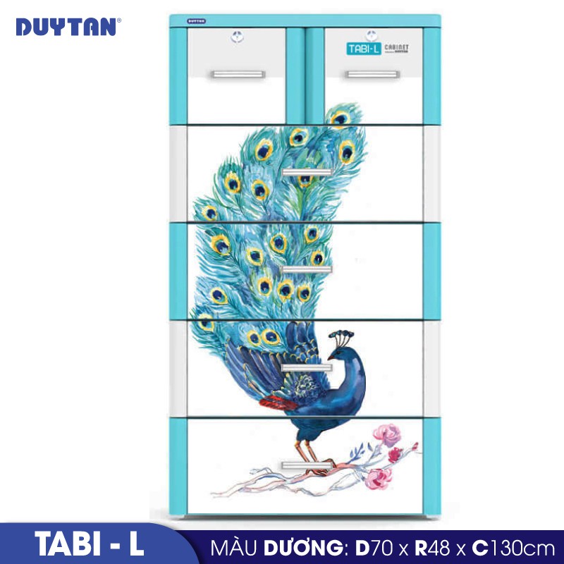 Tủ nhựa Duy Tân Tabi L 5 tầng 6 ngăn - Nhiều hoa văn