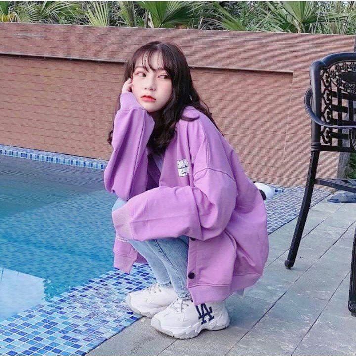 (Sp sẵn) ÁO KHOÁC CARDIGAN BASIC PURPLE UNISEX MÀU TÍM - hàng hot 2019