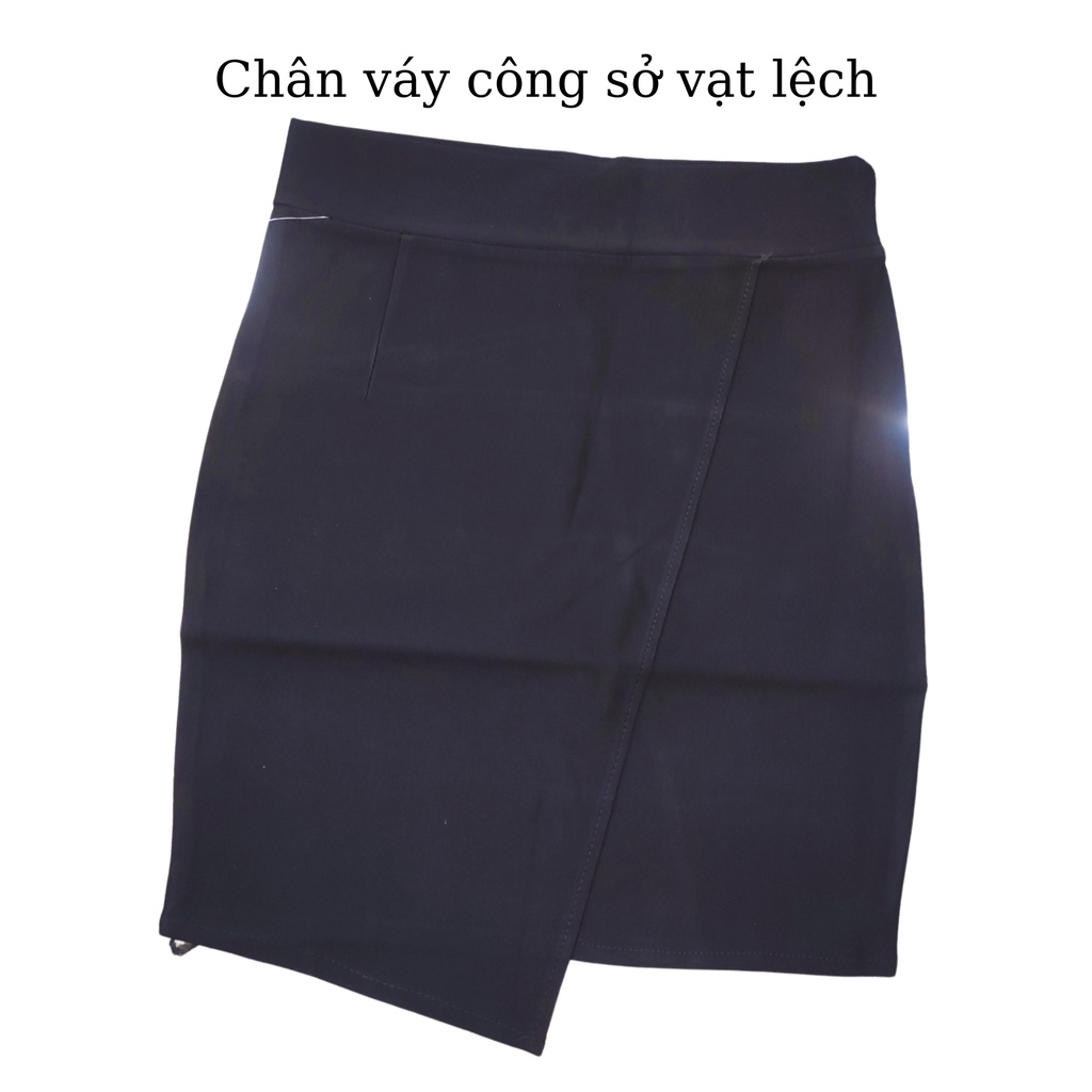 Chân váy công sở vạt lệch thời trang cao cấp cho nhân viên văn phòng
