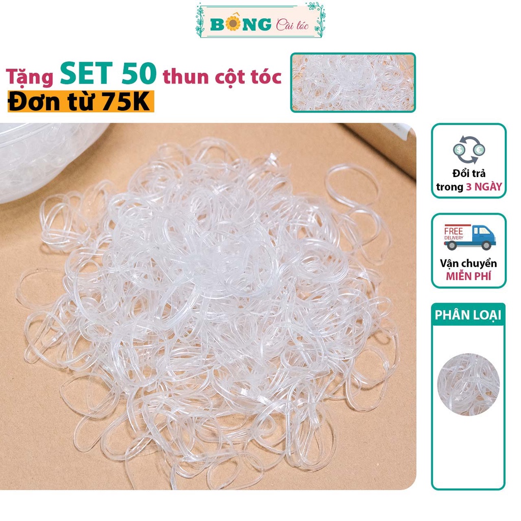 Chun buộc tóc chất liệu cao su set 300 chiếc DT50 - thun cột tóc BÔNG Cài Tóc