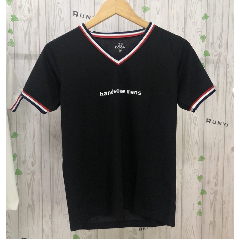 Áo phông nam tay ngắn cổ tim dáng ôm body LIVATA NA574 | BigBuy360 - bigbuy360.vn