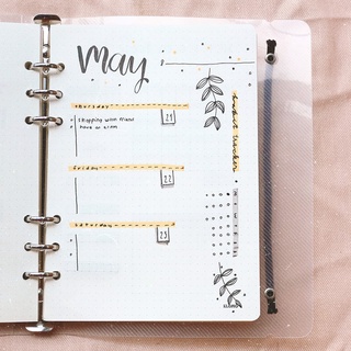 Sổ còng Klong giấy chấm A5 gồm File còng + 100 tờ, Binder làm Bullet journal MS 995