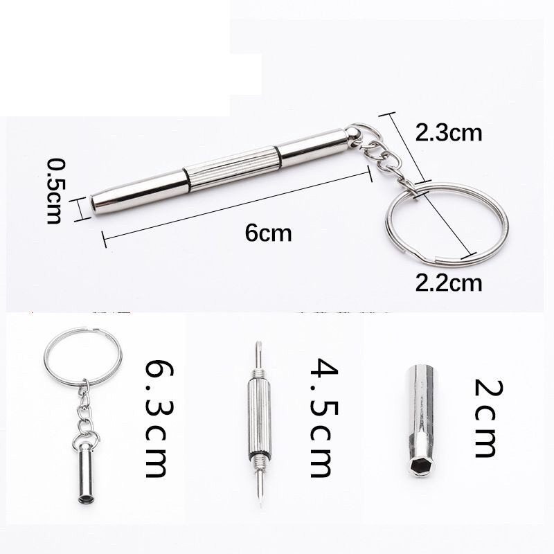 Tô Vít Mini siêu nhỏ 2 Đầu Kiêm Móc Khóa (Vặn Kính, Đồng Hồ, Điện Thoại...)