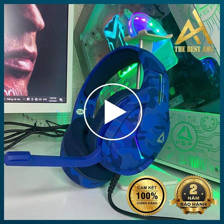 Tai Nghe Máy Tính Có Mic Gaming Led Rgb Headphone Chụp Tai VSP VX3 Nhạc Chơi Game Có Dây