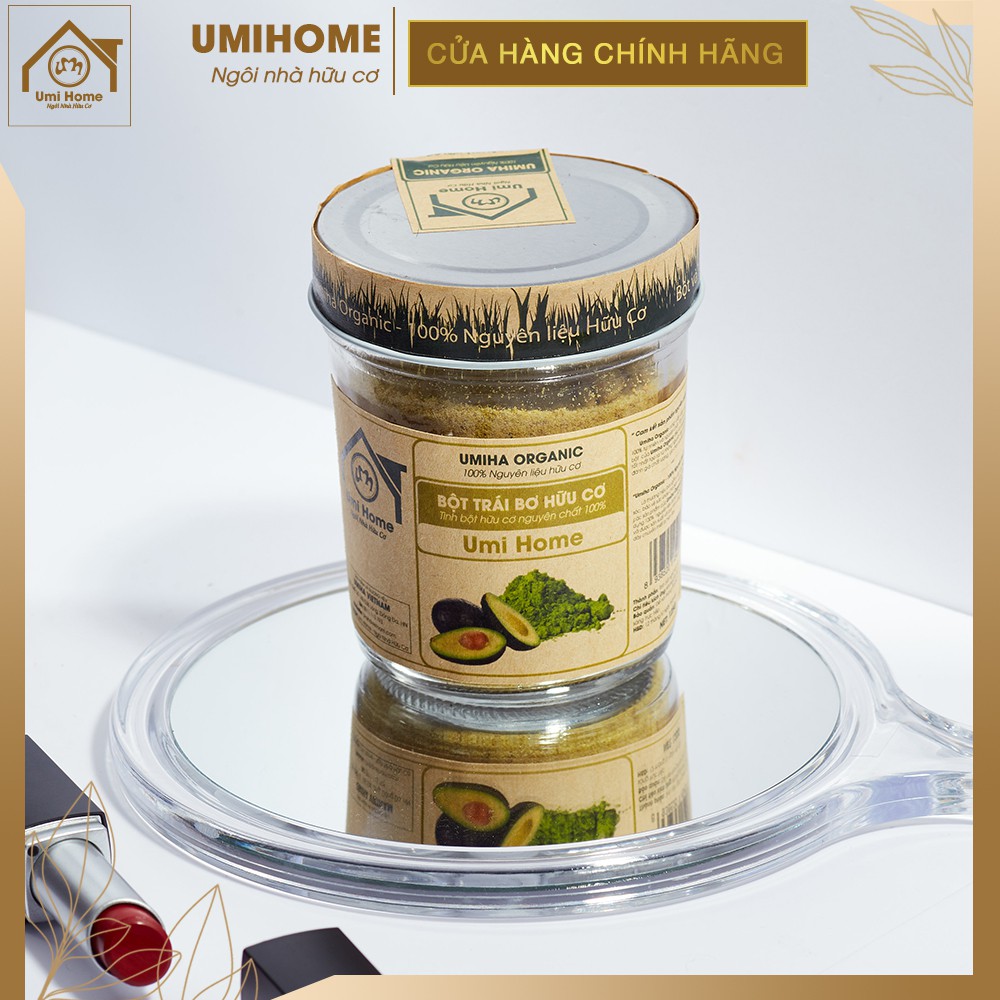 Bột Trái Bơ đắp mặt hữu cơ UMIHOME nguyên chất - Avocado powder 100% Organic 135G