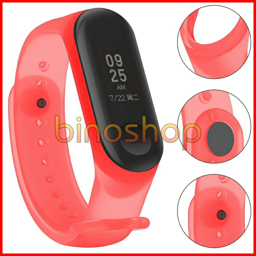 Dây Silicon Xiaomi Miband 3 trong suốt