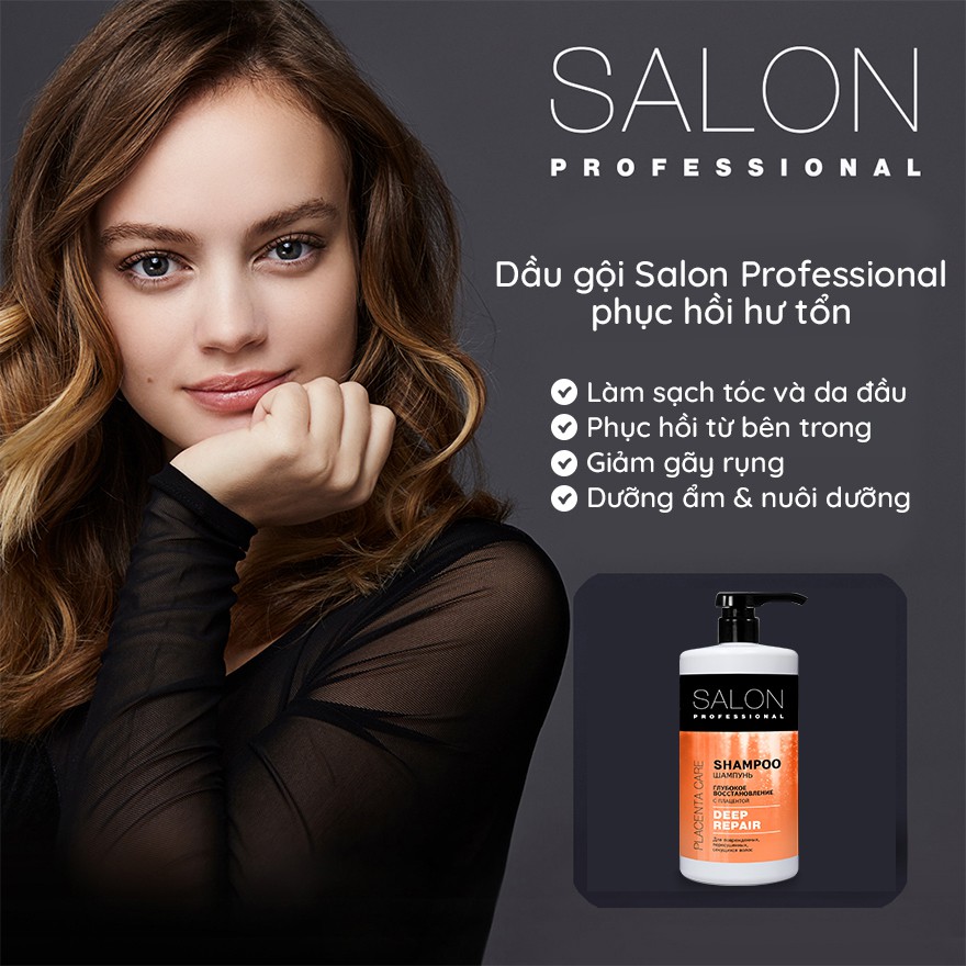 Dầu Gội Salon Professional Deep Repair Phục Hồi Tóc Hư Tổn 1000ml