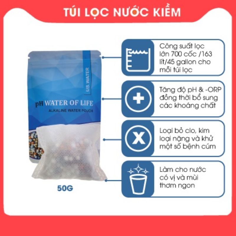Túi đá khoáng tạo ion kiềm