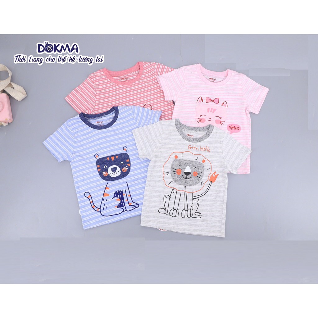 DMB246A Áo cổ tròn cộc tay Dokma (9-36m)