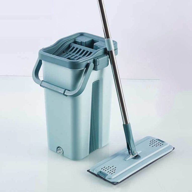 Cây lau nhà thông minh tự vắt, Chổi lau nhà kèm thùng, Chổi Spin Mop (TT65)