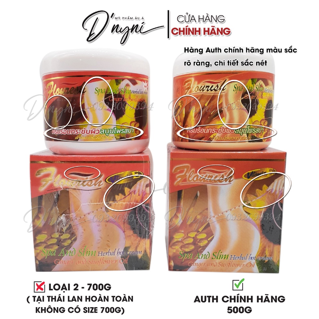 Kem Tan Mỡ Bụng Gừng Ớt Flourish Thái Lan 500ml