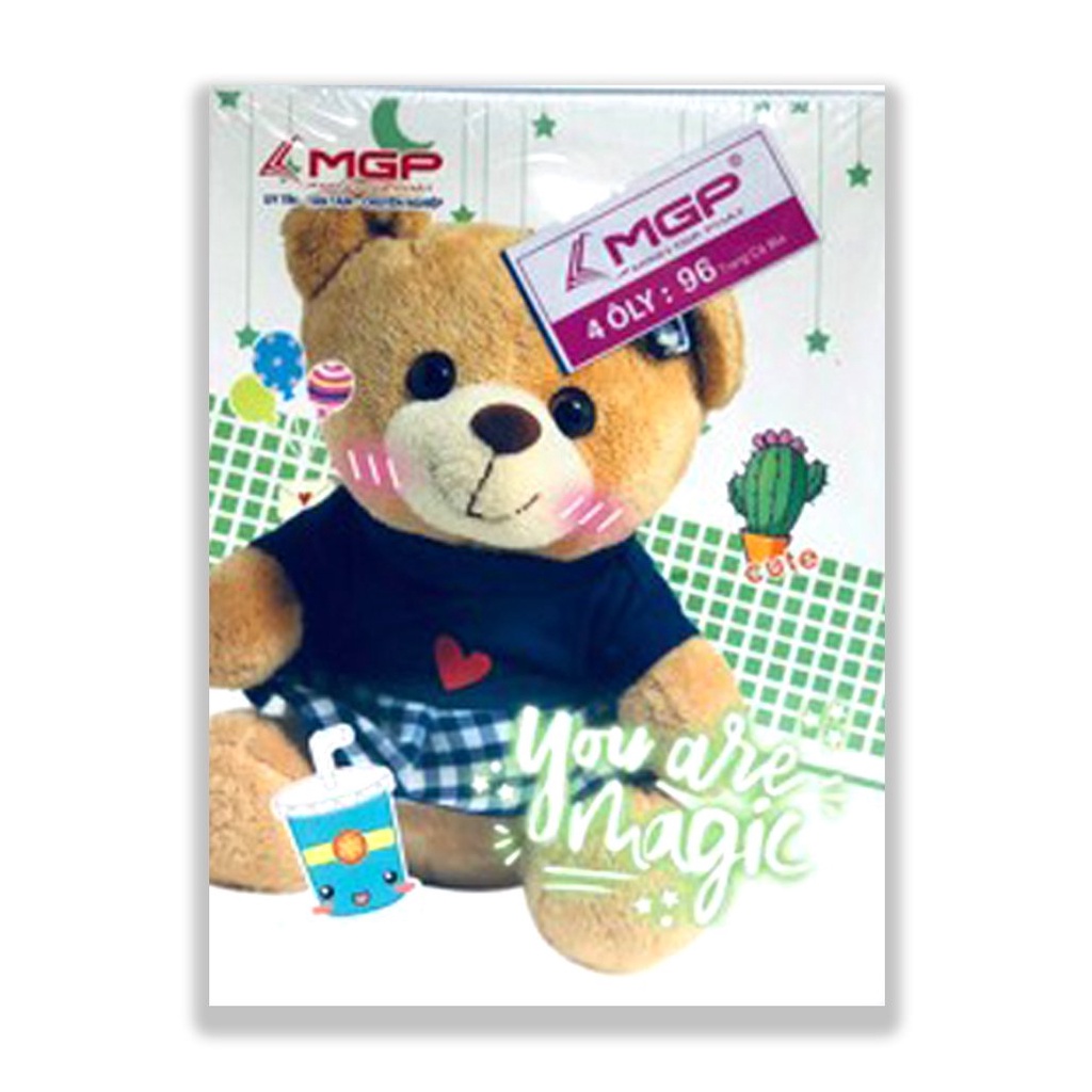 ( 1 Lốc ) Tập Vở Gấu Teddy 96 200 Trang KT:158x205mm Độ Dày 80 ( Vừa ) Minh Gia Phát Camshop