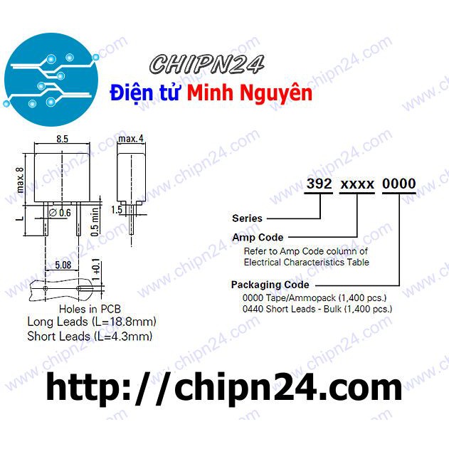 [2 CÁI] Cầu Chì Vuông 4A 250V (T4A250V)