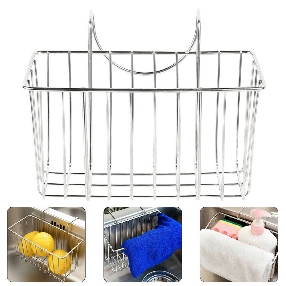 Giá đỡ đựng miếng rửa chén bằng thép không gỉ tiện lợi cho nhà bếp
