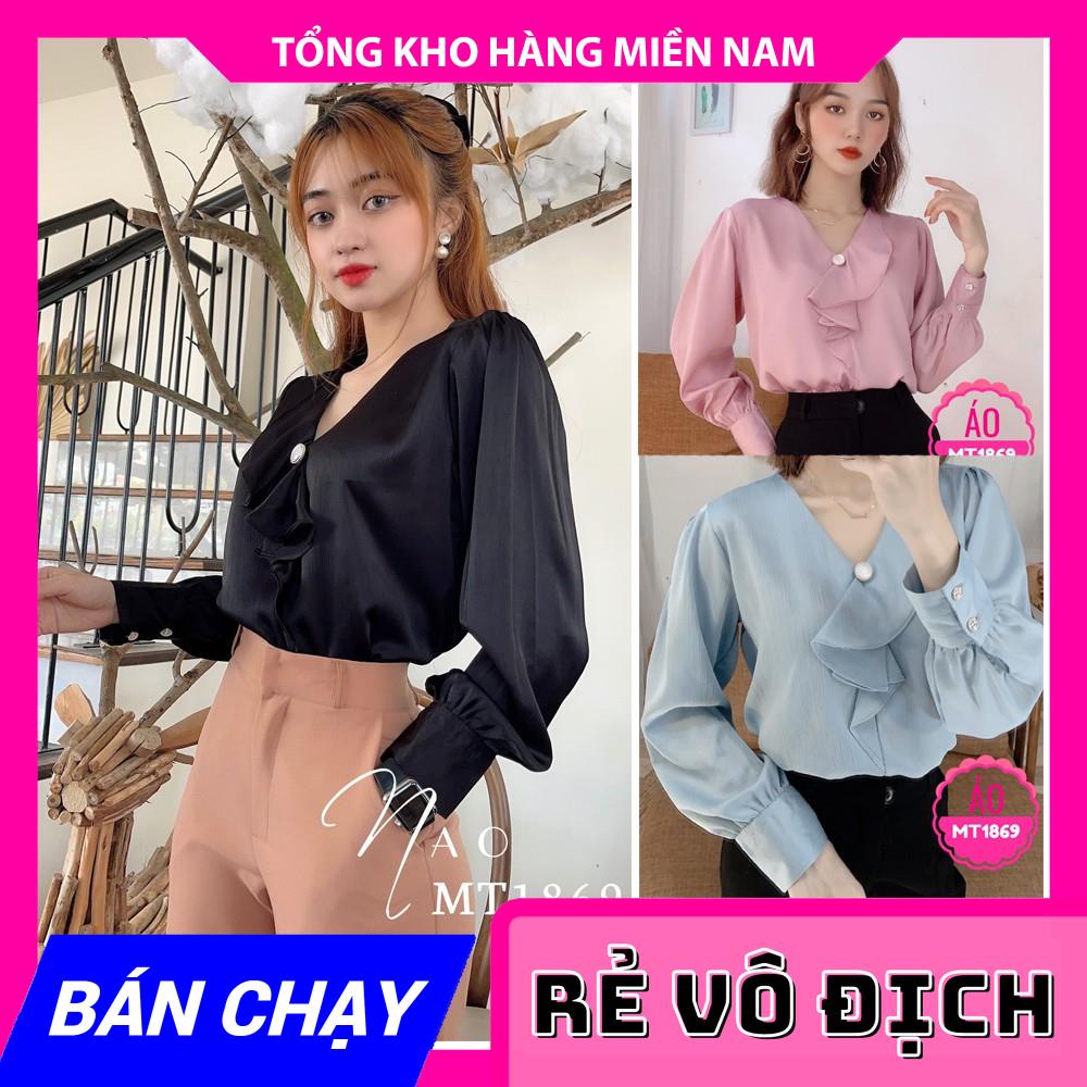 ÁO DÚN BÈO SIÊU SANG MT1869 ⚡ẢNH THẬT⚡HÀNG ĐẸP⚡ SƠ MI CÔNG SỞ NỮ
