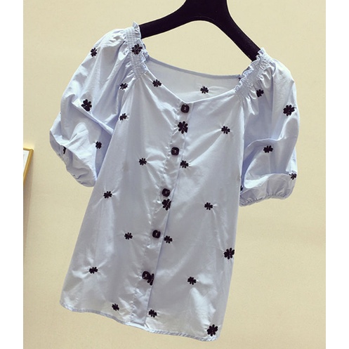 Áo Sơ Mi Chiffon Tay Ngắn In Họa Tiết Hoa Phong Cách Phương Tây Thời Trang Cho Nữ | BigBuy360 - bigbuy360.vn