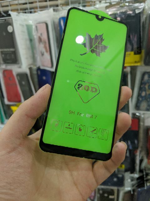 Cường lực 20D cho Xiaomi Redmi 7 FREESHIP Từ 50k full màn full keo ôm màn 2.5D cao cấp chất đẹp