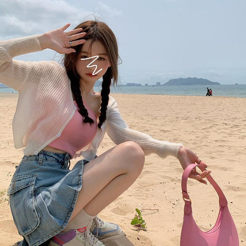 Chân váy denim dáng chữ A lưng cao xếp ly phong cách cổ điển thời trang cho nữ