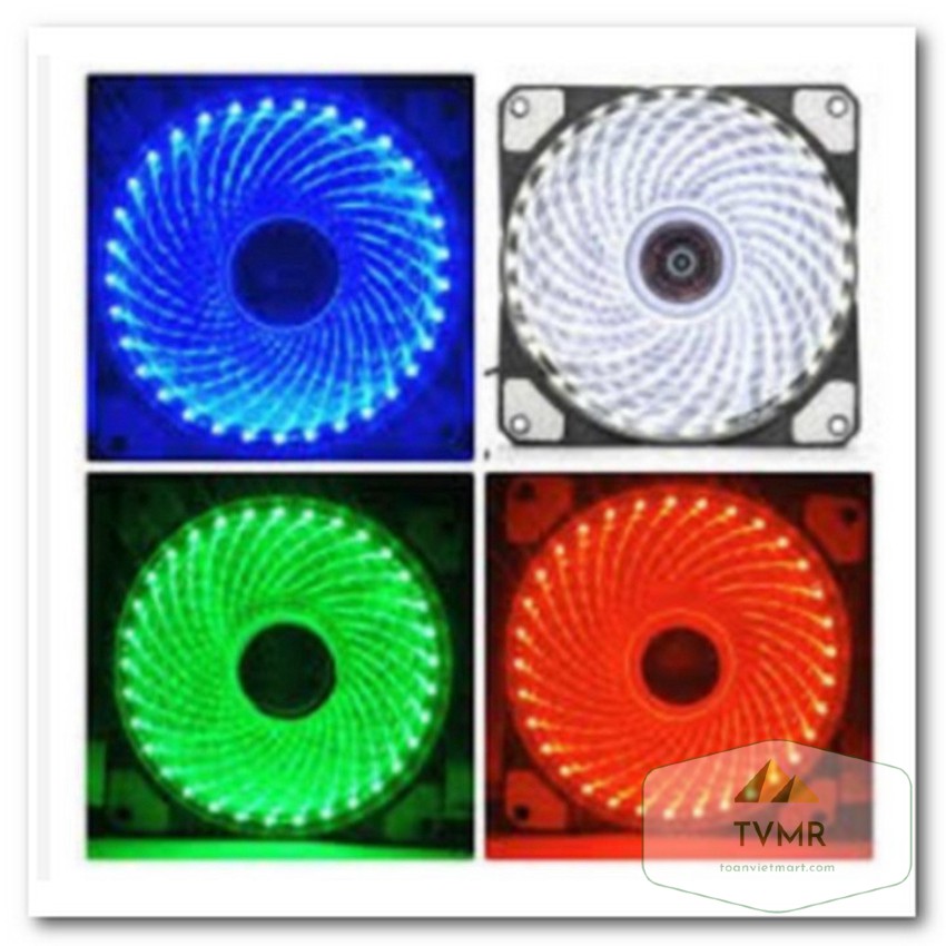 Fan led 33 bóng đèn led, 12cm làm mát cho case máy tính, quạt hông cpu làm mát