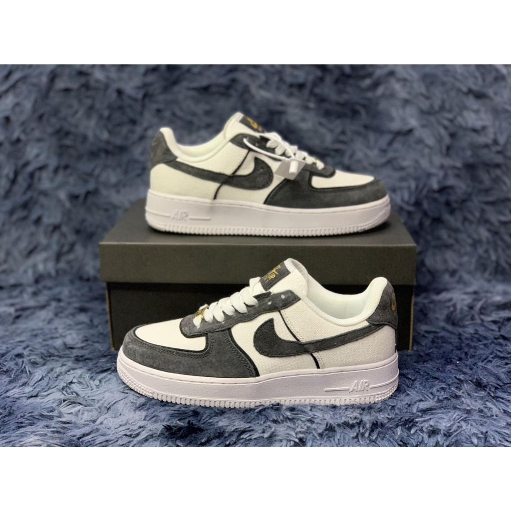 Giày Af1 off white xám lông chuột nam nữ bản cao cấp full box + bill