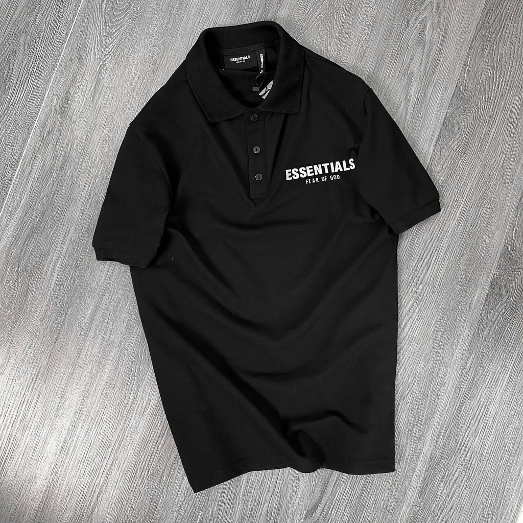 Áo Polo cộc tay Essentials, đồ bộ quần áo mùa hè cotton nam nữ unisex