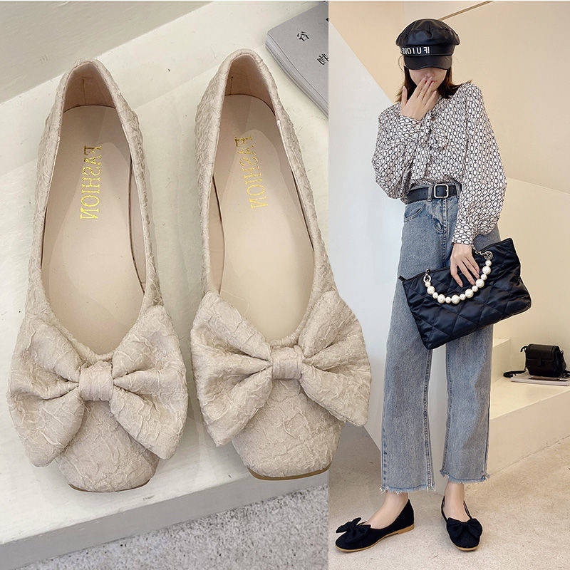 Giầy lười Giày Búp Bê Đế Mềm Thời Trang Xuân Thu Xinh Xắn