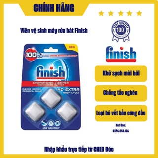 Vỉ 3 viên vệ sinh máy rửa chén bát Finish Chính hãng