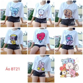 Áo BT21 có clip shop quay mẫu