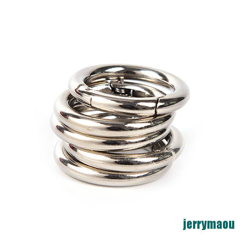 Set 5 Móc Khóa Tròn Bằng Kim Loại 35mm