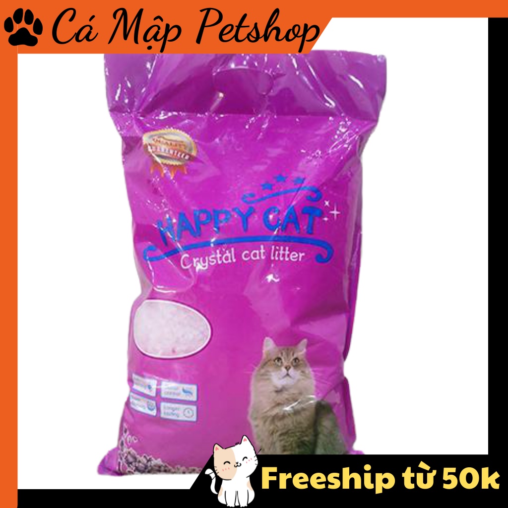 CÁT THỦY TINH VỆ SINH CHO MÈO HAPPY CAT |TÚI 5L| CÁT VỆ SINH KHỬ MÙI, VÓN CỤC, SIÊU TIẾT KIỆM
